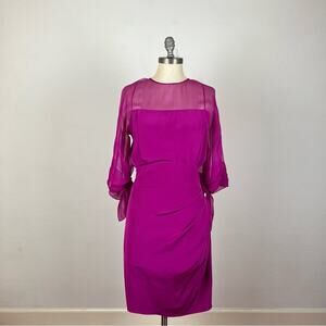 Sophie Theallet Fuchsia Silk Mini Dress